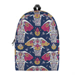Indian Floral Elephant Pattern Print Backpack