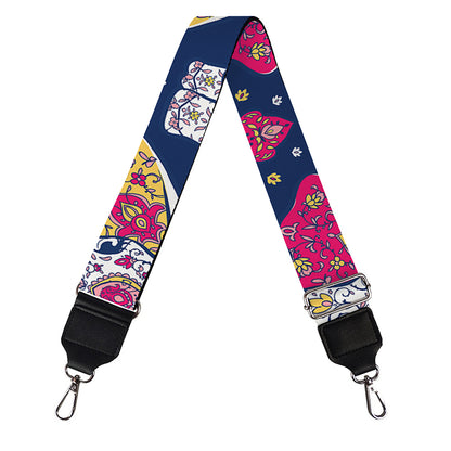 Indian Floral Elephant Pattern Print Bag Strap