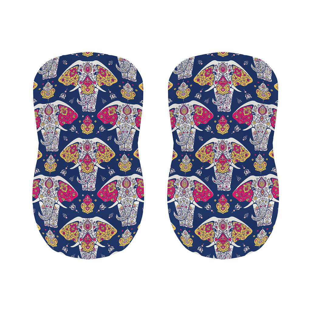 Indian Floral Elephant Pattern Print Bar Stool Covers