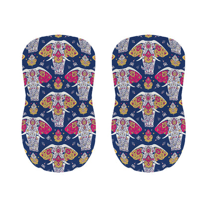 Indian Floral Elephant Pattern Print Bar Stool Covers