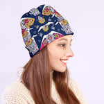Indian Floral Elephant Pattern Print Beanie