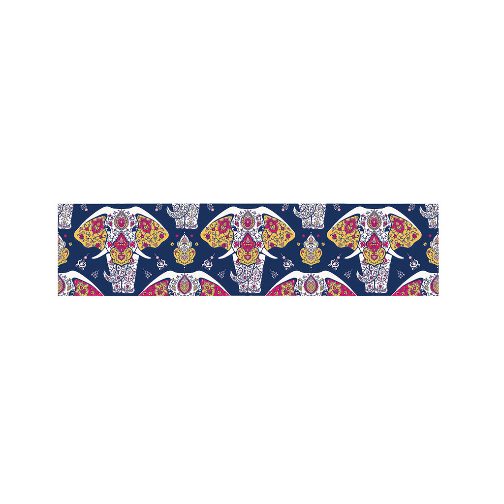 Indian Floral Elephant Pattern Print Bed Runner