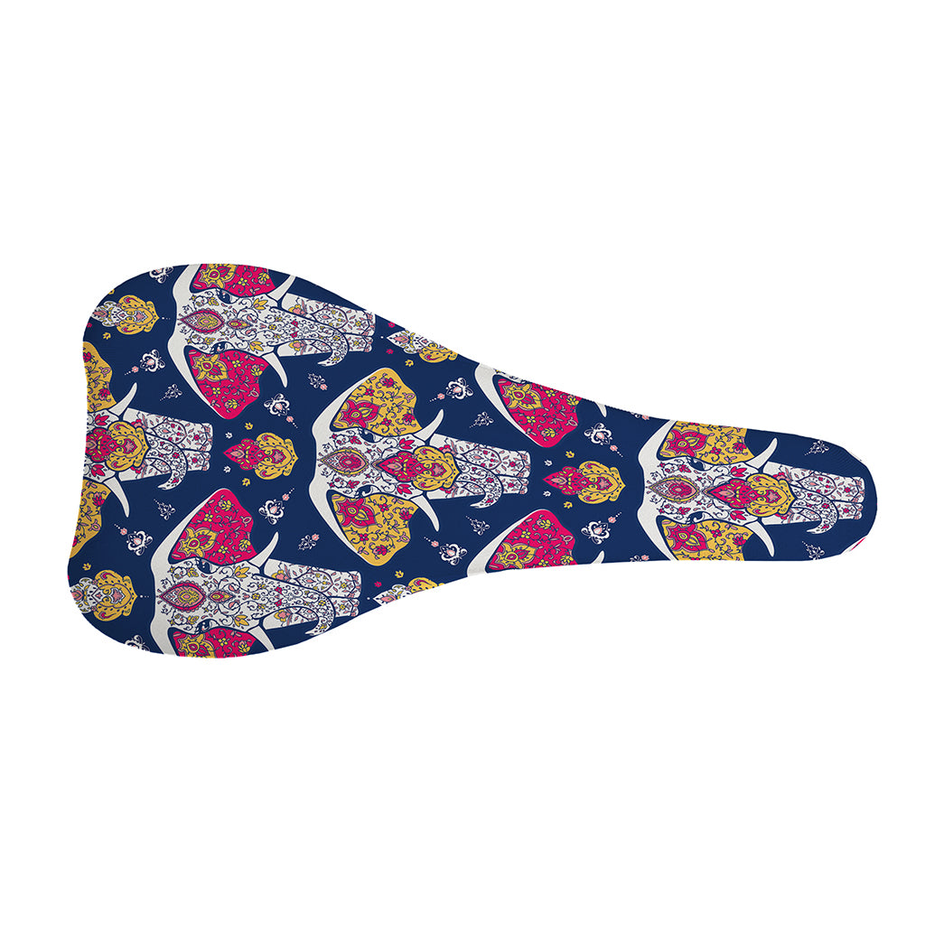 Indian Floral Elephant Pattern Print Bicycle Seat Cover