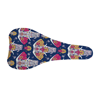 Indian Floral Elephant Pattern Print Bicycle Seat Cover