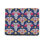 Indian Floral Elephant Pattern Print Bifold Wallet