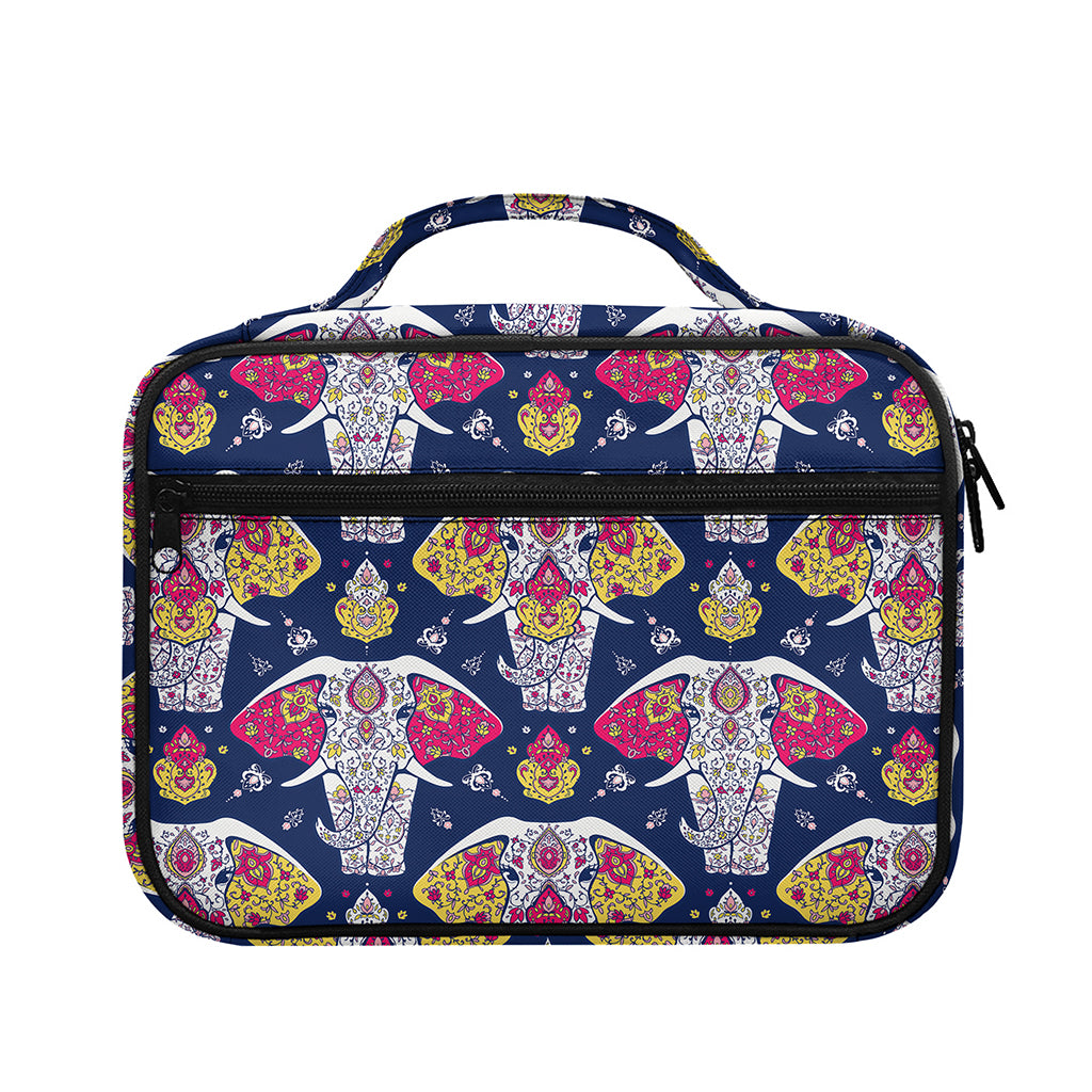 Indian Floral Elephant Pattern Print Briefcase Bible Bag