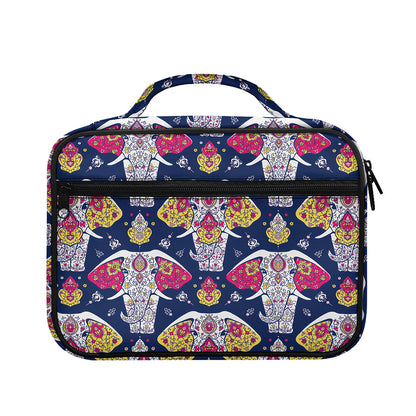 Indian Floral Elephant Pattern Print Briefcase Bible Bag