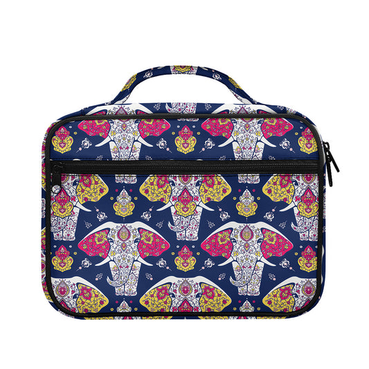 Indian Floral Elephant Pattern Print Briefcase Bible Bag