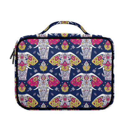 Indian Floral Elephant Pattern Print Briefcase Bible Bag