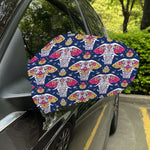 Indian Floral Elephant Pattern Print Car Side Mirror Covers