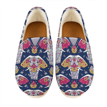 Indian Floral Elephant Pattern Print Casual Shoes