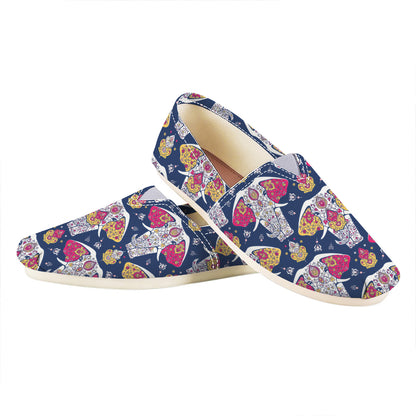 Indian Floral Elephant Pattern Print Casual Shoes