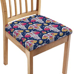 Indian Floral Elephant Pattern Print Chair Cushion Cover