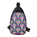 Indian Floral Elephant Pattern Print Sling Bag