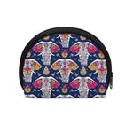 Indian Floral Elephant Pattern Print Coin Purse