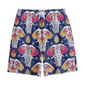 Indian Floral Elephant Pattern Print Cotton Shorts
