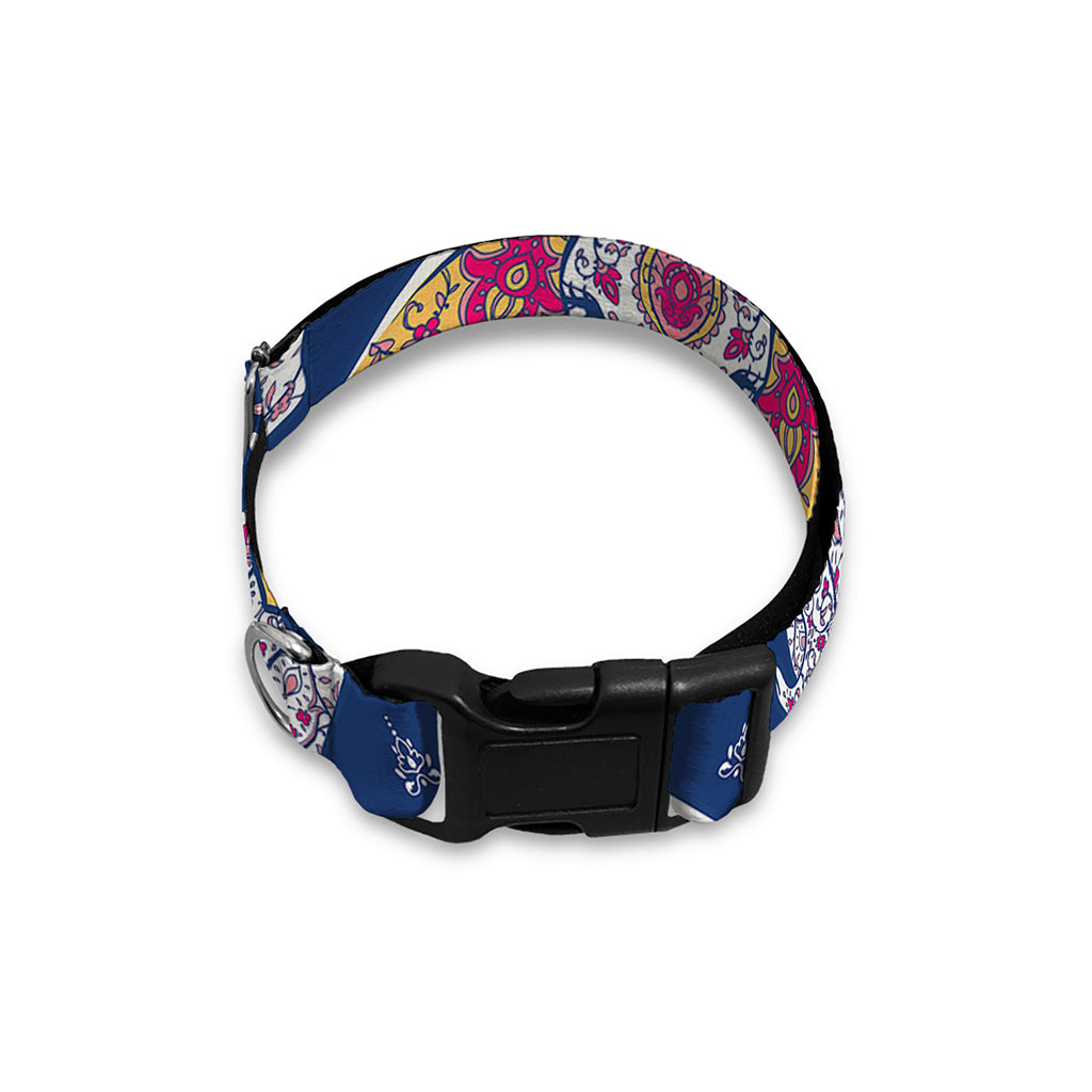Indian Floral Elephant Pattern Print Dog Collar