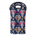 Indian Floral Elephant Pattern Print Double Neoprene Wine Tote