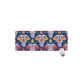 Indian Floral Elephant Pattern Print Extended Mouse Pad