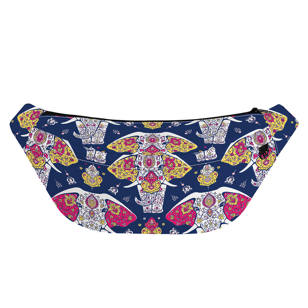 Indian Floral Elephant Pattern Print Fanny Pack