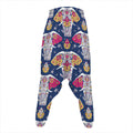 Indian Floral Elephant Pattern Print Hammer Pants