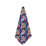 Indian Floral Elephant Pattern Print Hand Towel