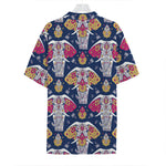 Indian Floral Elephant Pattern Print Hawaiian Shirt