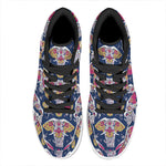 Indian Floral Elephant Pattern Print High Top Leather Sneakers