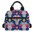 Indian Floral Elephant Pattern Print Insulated Lunch Bag