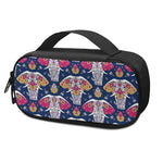 Indian Floral Elephant Pattern Print Insulin Cooler Travel Case