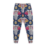 Indian Floral Elephant Pattern Print Jogger Pants