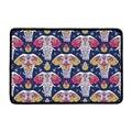 Indian Floral Elephant Pattern Print Kitchen Mat