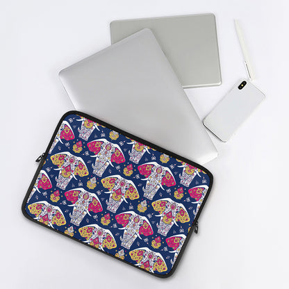 Indian Floral Elephant Pattern Print Laptop Sleeve