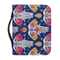Indian Floral Elephant Pattern Print Leather Bible Cover