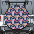 Indian Floral Elephant Pattern Print Leather Spare Tire Cover