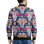 Indian Floral Elephant Pattern Print Men's Bomber Jacket
