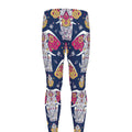 Indian Floral Elephant Pattern Print Men's Leggings