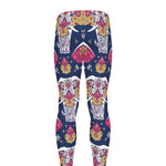 Indian Floral Elephant Pattern Print Men's leggings