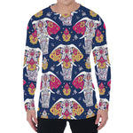 Indian Floral Elephant Pattern Print Men's Long Sleeve T-Shirt