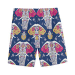 Indian Floral Elephant Pattern Print Men's Sports Shorts