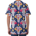 Indian Floral Elephant Pattern Print Men's Velvet T-Shirt