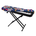 Indian Floral Elephant Pattern Print Piano Keyboard Cover