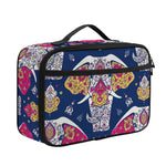 Indian Floral Elephant Pattern Print Portable Lunch Bag