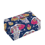 Indian Floral Elephant Pattern Print Rectangle Tissue Box Cover