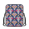 Indian Floral Elephant Pattern Print Rectangular Crossbody Bag