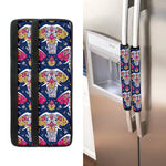 Indian Floral Elephant Pattern Print Refrigerator Handle Covers