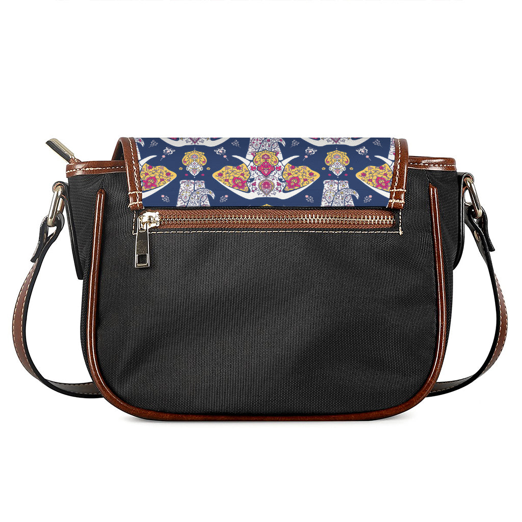 Indian Floral Elephant Pattern Print Saddle Bag