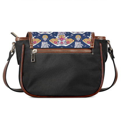 Indian Floral Elephant Pattern Print Saddle Bag