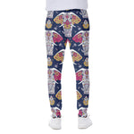 Indian Floral Elephant Pattern Print Scuba Joggers