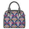 Indian Floral Elephant Pattern Print Shoulder Handbag